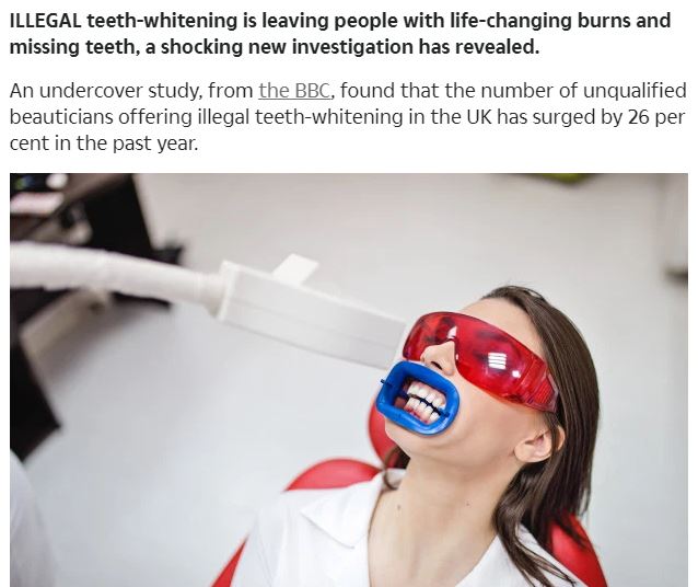Illegal teeth-whitening is leaving people with ‘horror burns and missing teeth’: GETTY